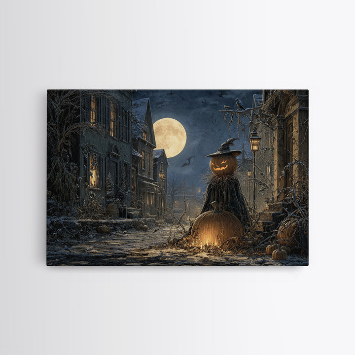 The First Frost Awakening, Landscape Wall Art, Haunted Gothic Art, Framed Canvas Print, Halloween Wall Decor, Gothic Home Decor