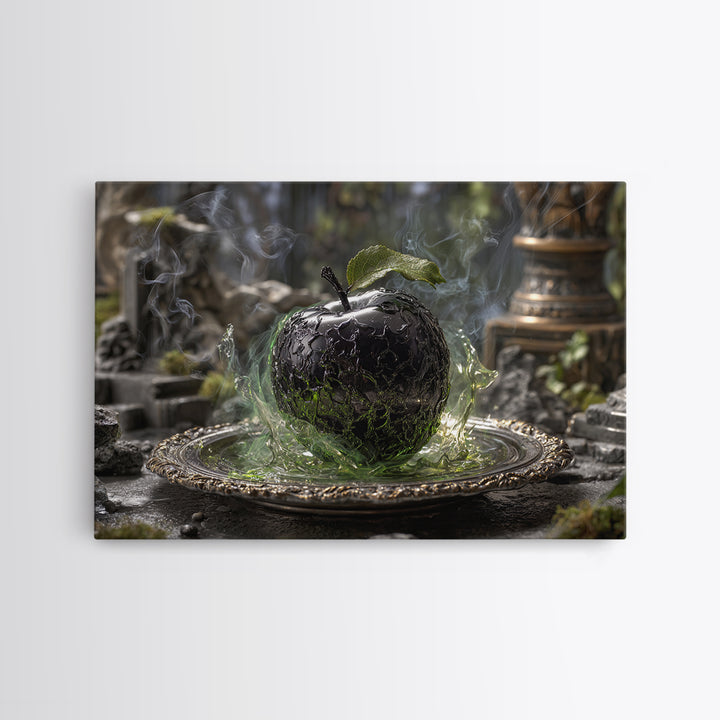 The Poisoned Apple, Landscape Wall Art, Dark Halloween Decor, Canvas Print, Halloween Wall Decor, Gothic Home Decor, Statement Wall Art