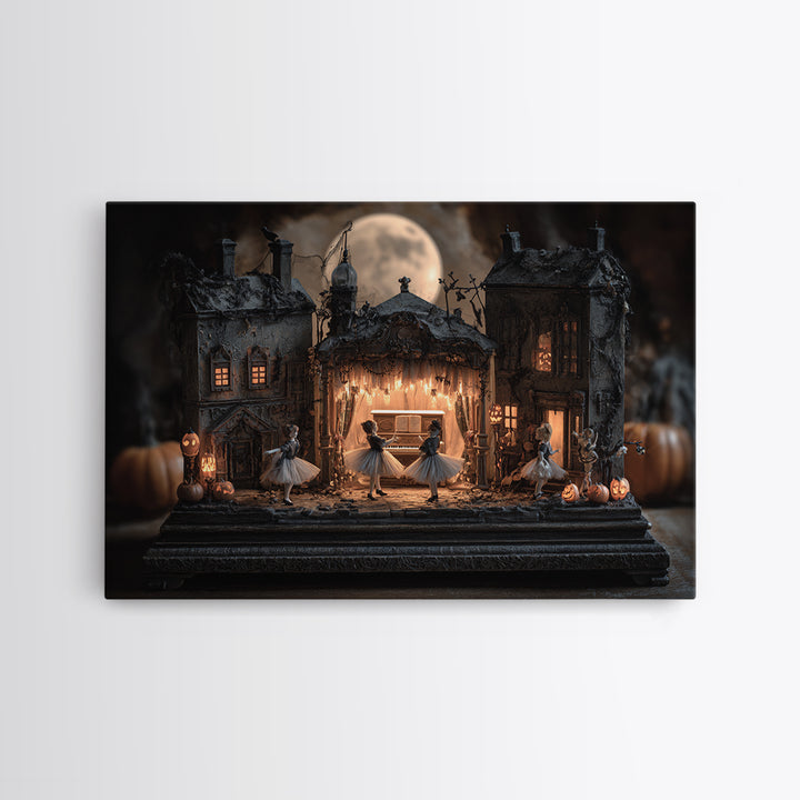 The Haunted Music Box, Landscape Wall Art, Spooky Home Decor, Canvas Print, Halloween Wall Decor, Gothic Home Decor, Statement Wall Art