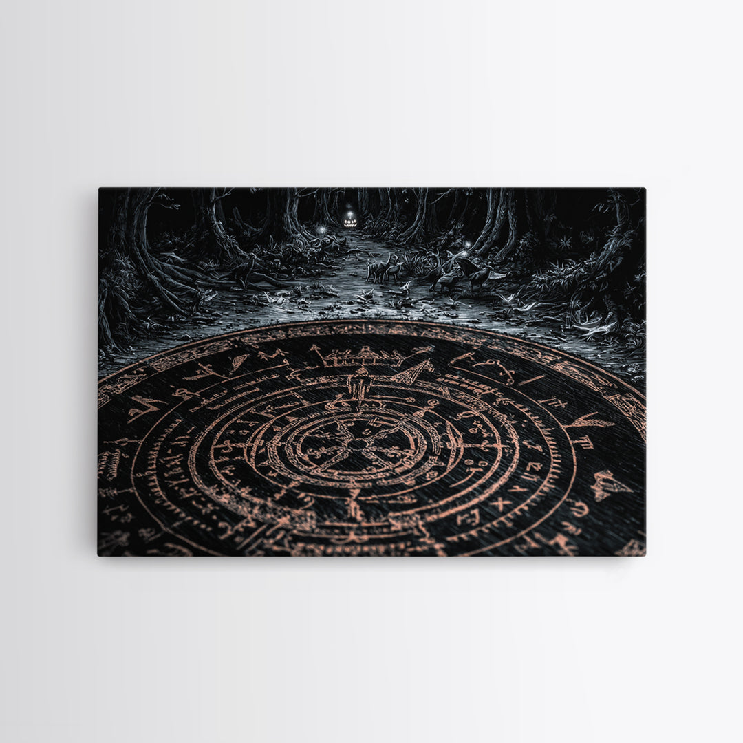 The Antique Spirit Board, Landscape Wall Art, Dark Halloween Decor, Canvas Print, Halloween Wall Decor, Gothic Home Decor, Macabre Wall Art
