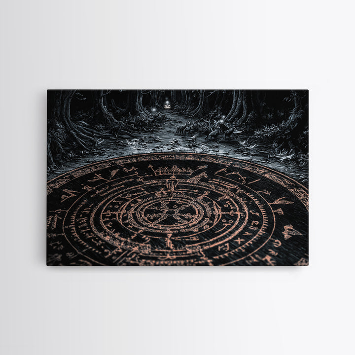 The Antique Spirit Board, Landscape Wall Art, Dark Halloween Decor, Canvas Print, Halloween Wall Decor, Gothic Home Decor, Macabre Wall Art