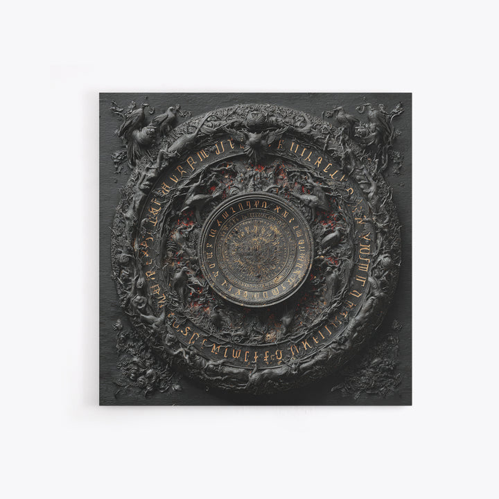 The Antique Spirit Board, Square Wall Art, Dark Fantasy Wall Art, Canvas Print, Halloween Wall Decor, Gothic Home Decor