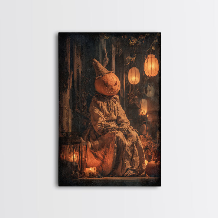 Occult Harvest Festival, Vertical Wall Art, Spooky Home Decor, Canvas Print, Halloween Wall Decor, Gothic Home Decor, Dark Fantasy Art