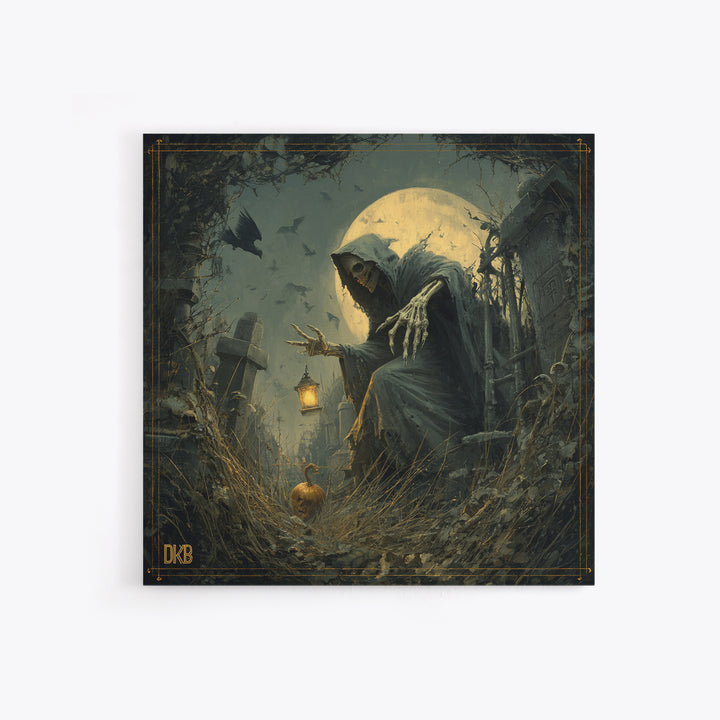 The Dream Eater, Square Wall Art, Spooky Home Decor, Canvas Print, Halloween Wall Decor, Gothic Home Decor, Spooky Wall Decor