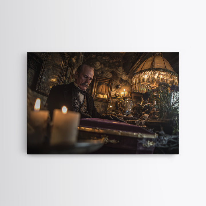The Royal Coffin Maker, Landscape Wall Art, Dark Fantasy Wall Art, Canvas Print, Halloween Wall Decor, Gothic Home Decor