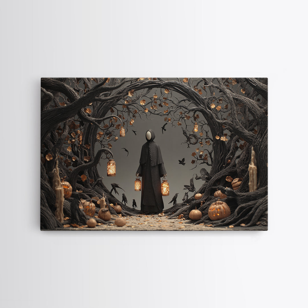 The Soul Collector, Landscape Wall Art, Dark Fantasy Wall Art, Canvas Print, Halloween Wall Decor, Gothic Home Decor, Macabre Wall Art