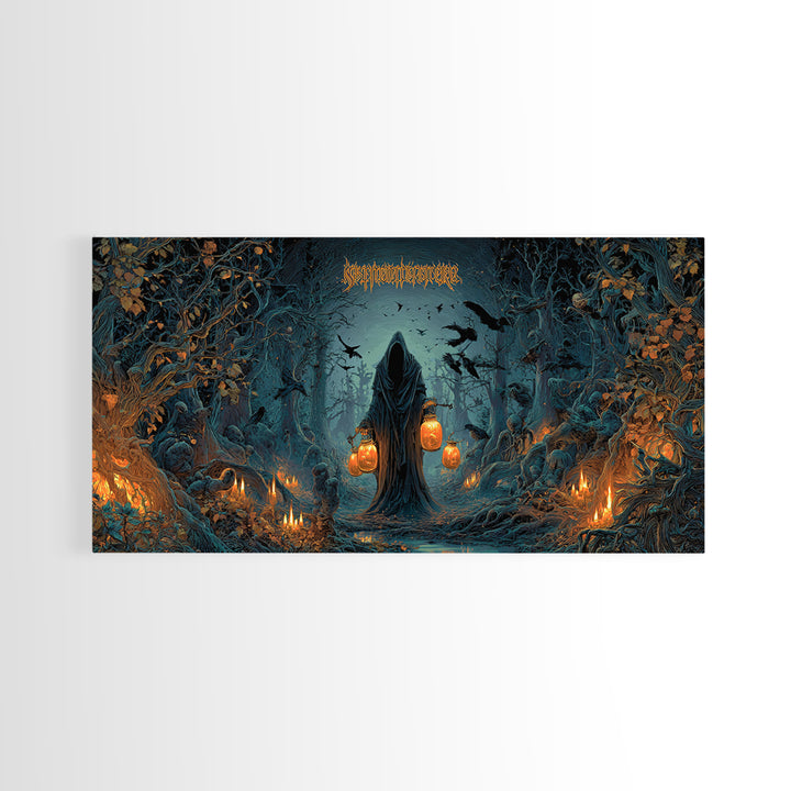 The Soul Collector, Wide Panoramic Art, Dark Fantasy Wall Art, Canvas Print, Halloween Wall Decor, Gothic Home Decor, Spooky Wall Decor