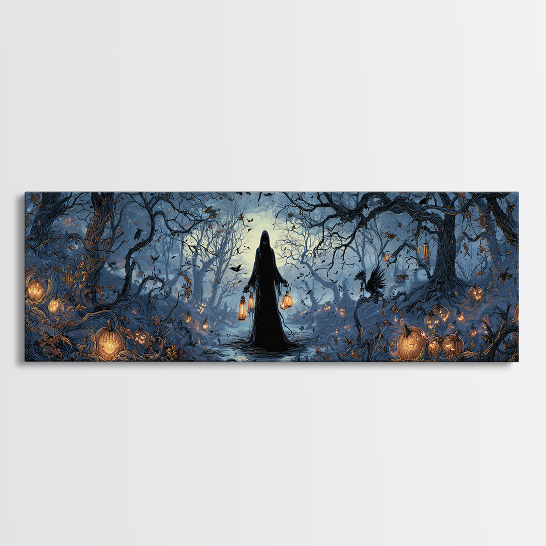 The Soul Collector, Extra Wide Wall Art, Dark Fantasy Wall Art, Canvas Print, Halloween Wall Decor, Gothic Home Decor, Halloween Decor