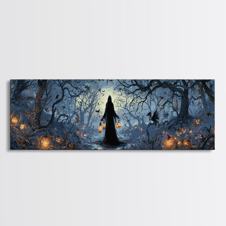 The Soul Collector, Extra Wide Wall Art, Dark Fantasy Wall Art, Canvas Print, Halloween Wall Decor, Gothic Home Decor, Halloween Decor