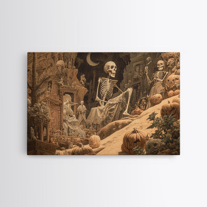 Desert Halloween, Landscape Wall Art, Dark Halloween Decor, Canvas Print, Halloween Wall Decor, Gothic Home Decor, Macabre Wall Art