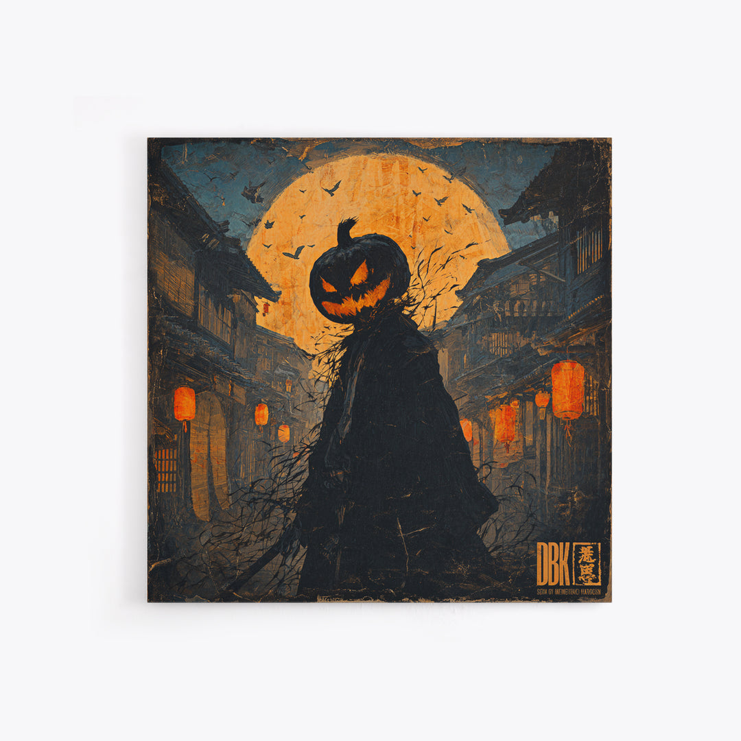 The Town Where Shadows Live, Square Wall Art, Macabre Wall Art, Framed Canvas Print, Halloween Wall Decor, Gothic Home Decor