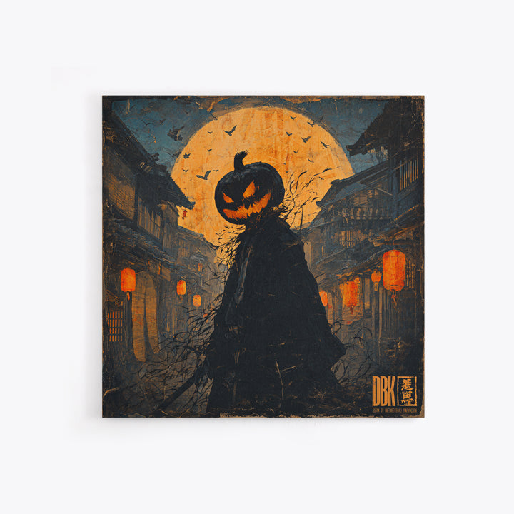 The Town Where Shadows Live, Square Wall Art, Macabre Wall Art, Framed Canvas Print, Halloween Wall Decor, Gothic Home Decor