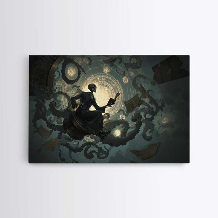 The Astronomer Of The Hollow Sky, Landscape Wall Art, Spooky Home Decor, Canvas Print, Halloween Wall Decor, Gothic Home Decor