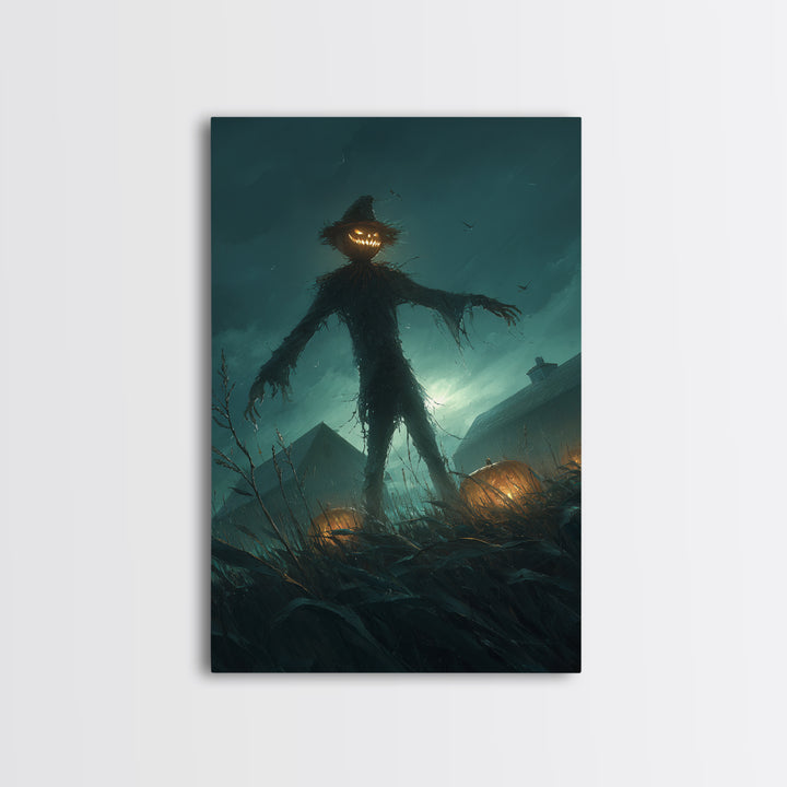 The Harvest Of The Eldritch Field, Vertical Wall Art, Eldritch Gothic Decor, Framed Canvas Print, Halloween Wall Decor, Gothic Home Decor
