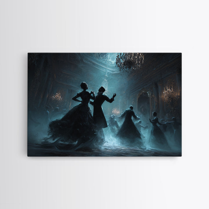 The Ballroom Of Silent Shoggoths, Landscape Wall Art, Haunted Gothic Art, Framed Canvas Print, Halloween Wall Decor, Gothic Home Decor