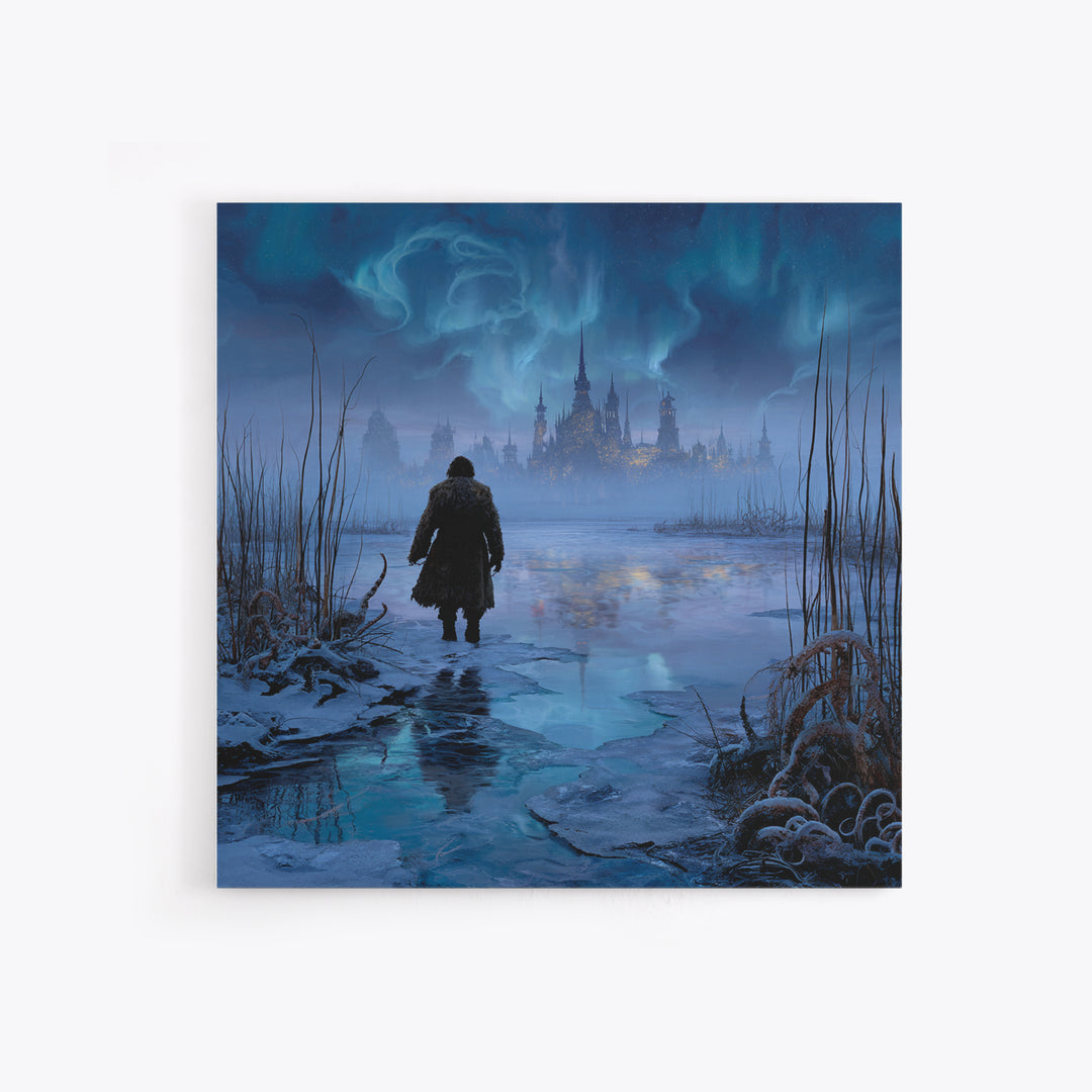 The Frost Beyond Carcosa, Square Wall Art, Haunted Gothic Art, Canvas Print, Halloween Wall Decor, Gothic Home Decor, Horror Wall Art