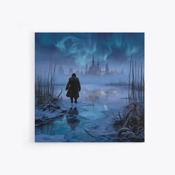 The Frost Beyond Carcosa, Square Wall Art, Haunted Gothic Art, Canvas Print, Halloween Wall Decor, Gothic Home Decor, Horror Wall Art