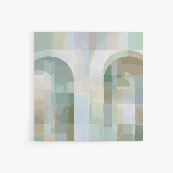 Light Scandinavian Abstract Arches Canvas Print, Dental Office Art, Dental Art, Office Decor, Fine Art, Calm, Dental Gift, DOA-1x1-17