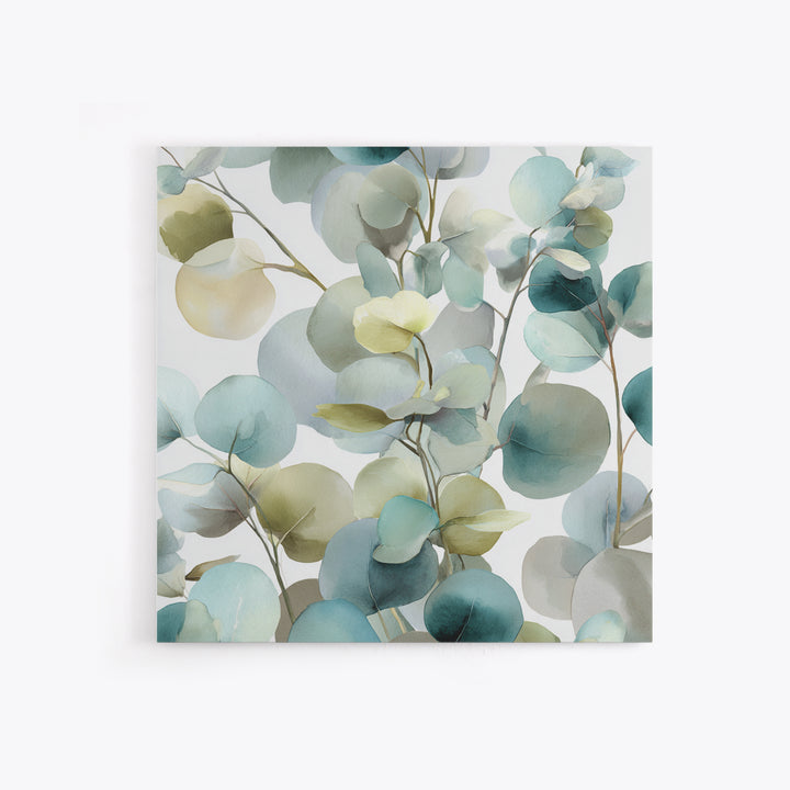 Soft Botanical Eucalyptus Print for Clean Atmosphere Canvas Print, Dental Office Art, Dental Wall Art, Office Decor, Calm, DOA-1x1-27