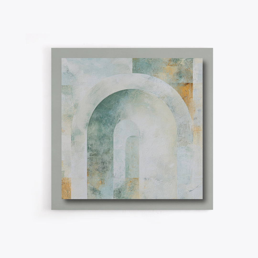 Light Scandinavian Abstract Arches Framed Canvas Print, Dental Office Art, Dental Assistant, Office Decor, Fine Art, Calm, DOA-1x1-41