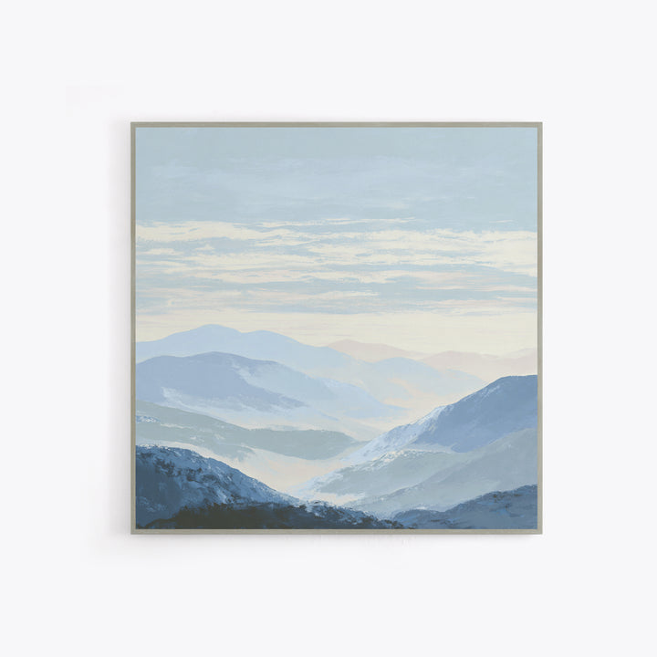 Gentle Mountain Landscape Framed Canvas Print, Dental Office Art, Medical Decor, Office Decor, Fine Art, Calm, Home Decor, DOA-1x1-52