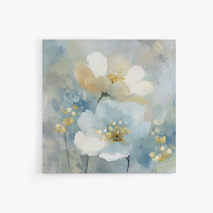 Sterile Modern Floral Painting Canvas Print, Dental Office Art, Science Art, Office Decor, Fine Art, Calm, Boho Decor, DOA-1x1-59