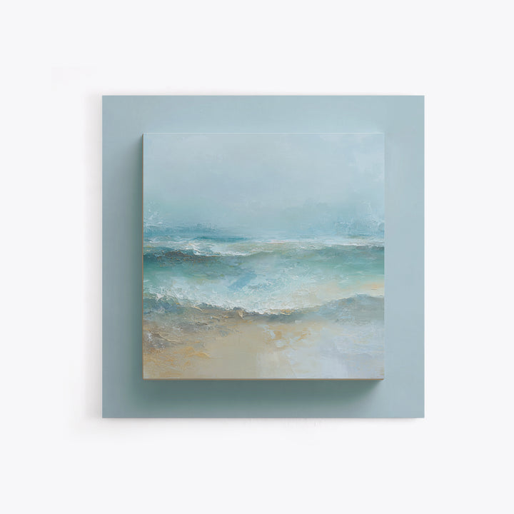 Calming Abstract Ocean Waves Framed Canvas Print, Dental Office Art, Dentist Art, Office Decor, Watercolor Art, Calm, DOA-1x1-73