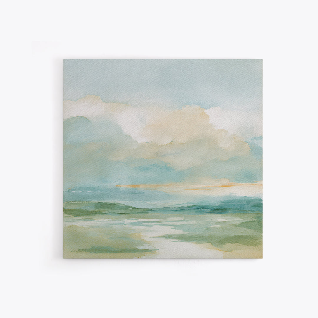 Peaceful Clouds over Open Meadow Canvas Print, Dental Office Art, Dental Office, Office Decor, Oil Painting, Calm, Room Decor, DOA-1x1-81