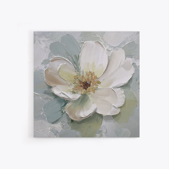 Sterile Modern Floral Painting Framed Canvas Print, Dental Office Art, Home Decor, Office Decor, Oil Painting, Calm, DOA-1x1-83
