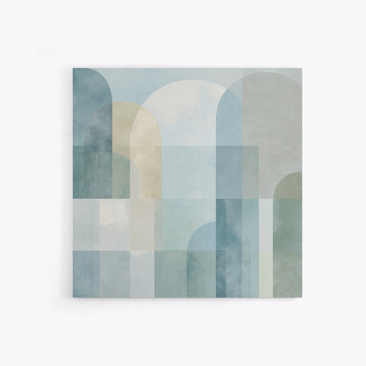 Light Scandinavian Abstract Arches Canvas Print, Dental Office Art, Science Art, Office Decor, Abstract Art, Calm, Boho Decor, DOA-1x1-89