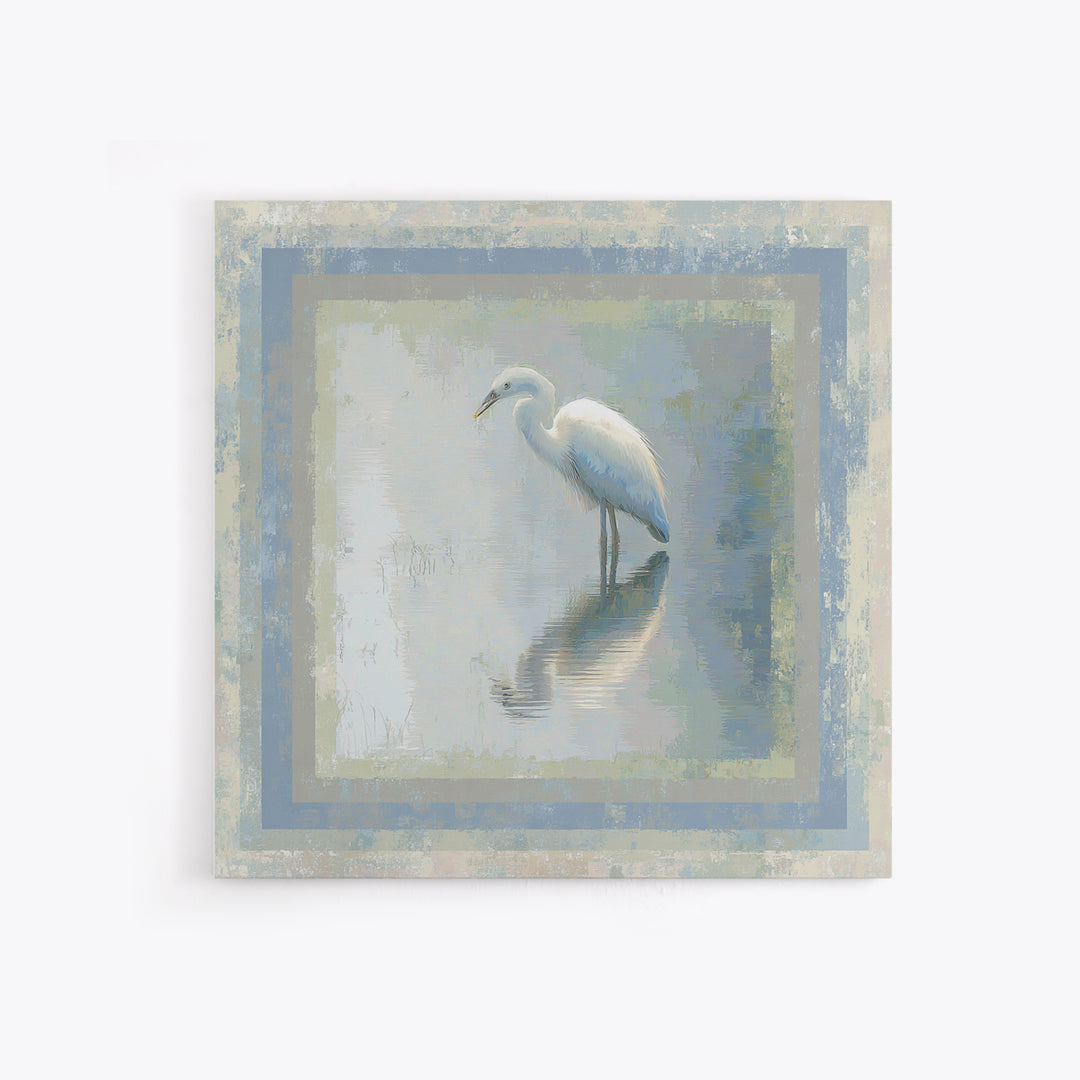Blue Heron by Calm Marsh Water Canvas Print, Dental Office Art, Office Decor, Fine Art, Calm, Art Print, Room Decor, DOA-1x1-95