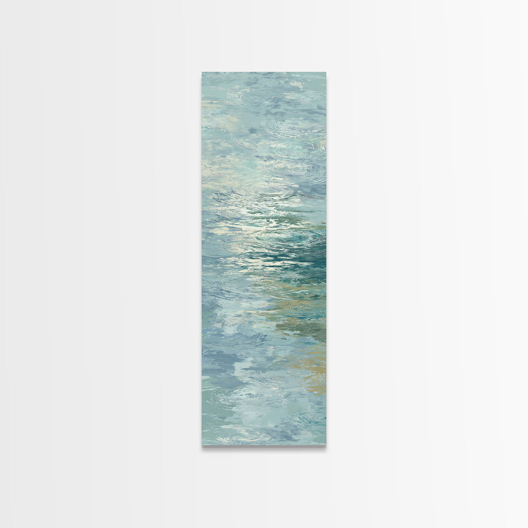 Abstract Water Ripple Pattern Canvas Print, Dental Office Art, Dental Office Decor, Office Decor, Abstract Art, Calm, DOA-1x3-1