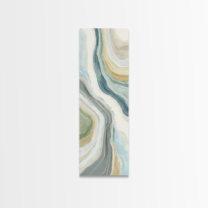 Clean Marble Texture Canvas Print, Dental Office Art, Dental Decor, Office Decor, Oil Painting, Calm, Wall Decor, Neutral Decor, DOA-1x3-12