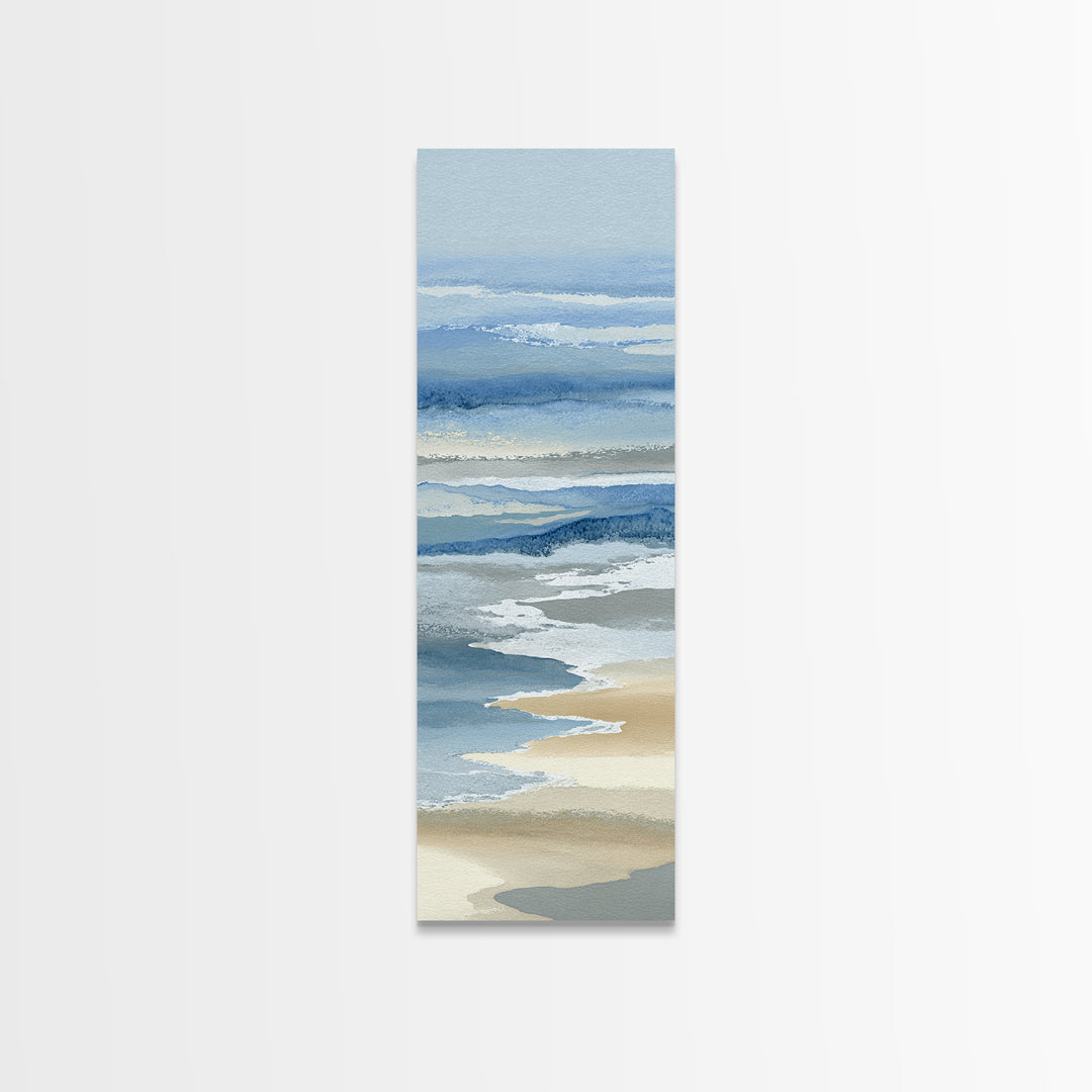 Calming Abstract Ocean Waves Canvas Print, Dental Office Art, Printable Digital, Office Decor, Oil Painting, Calm, DOA-1x3-13