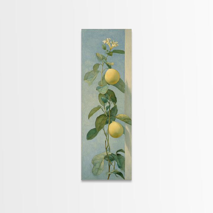 Fresh Citrus and Mint Still Life Framed Canvas Print, Dental Office Art, Dentist Art, Office Decor, Calm, Luxury Decor, DOA-1x3-19