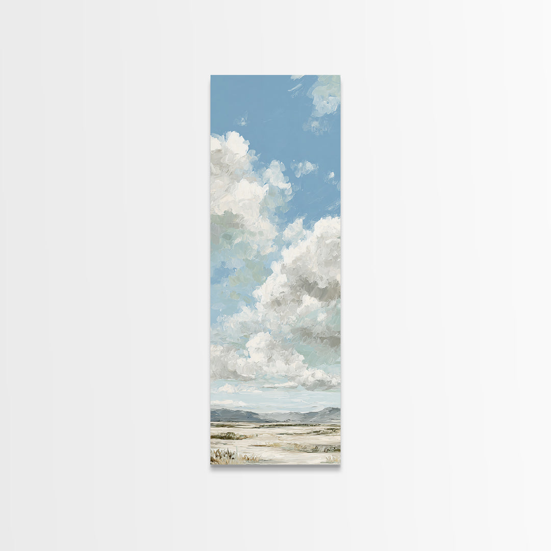 Peaceful Clouds over Open Meadow Canvas Print, Dental Office Art, Medical Office Decor, Office Decor, Fine Art, Calm, DOA-1x3-21