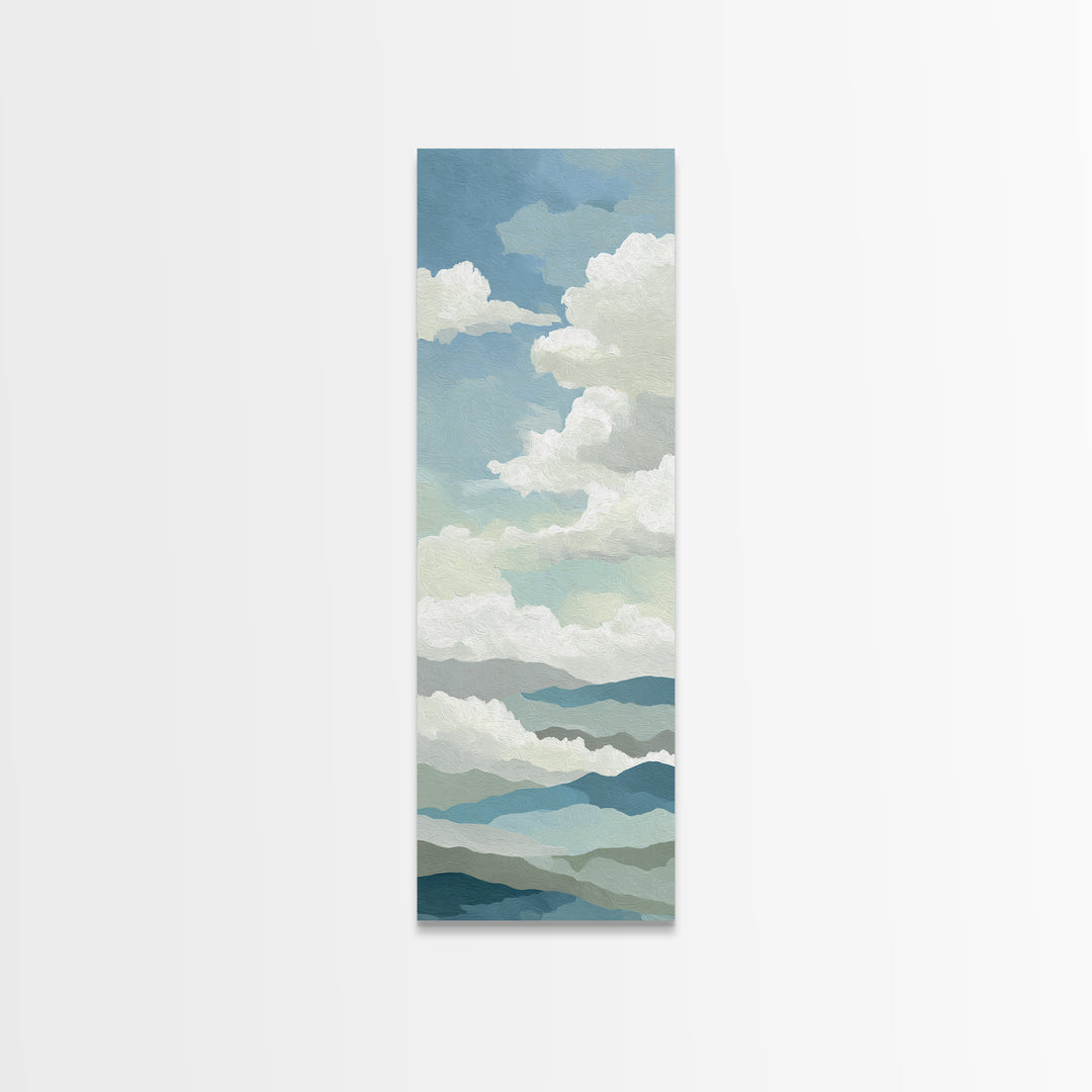 Clean Geometric Art Canvas Print, Dental Office Art, Office Decor, Fine Art, Calm, Art Print, Room Decor, Textured Painting, DOA-1x3-44