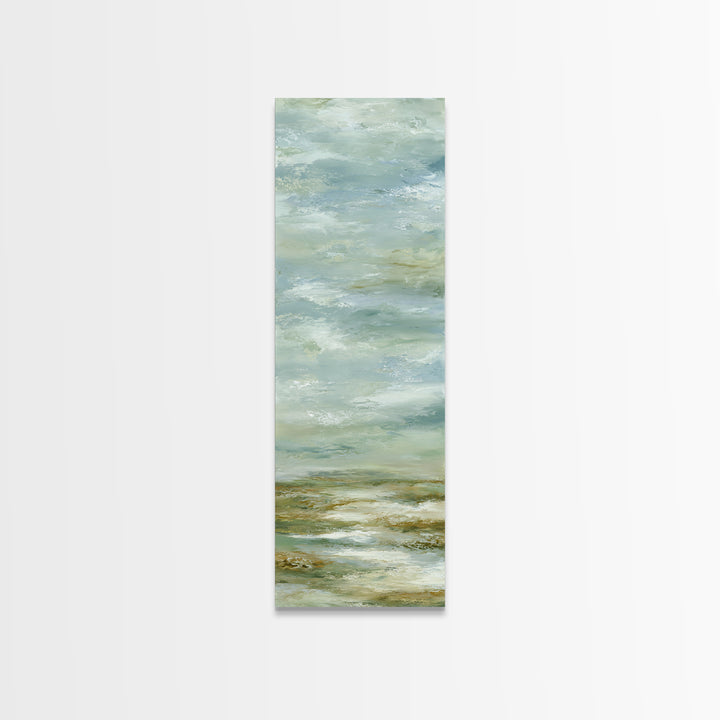 Peaceful Clouds over Open Meadow Framed Canvas Print, Dental Office Art, Dentistry Art, Office Decor, Fine Art, Calm, DOA-1x3-45
