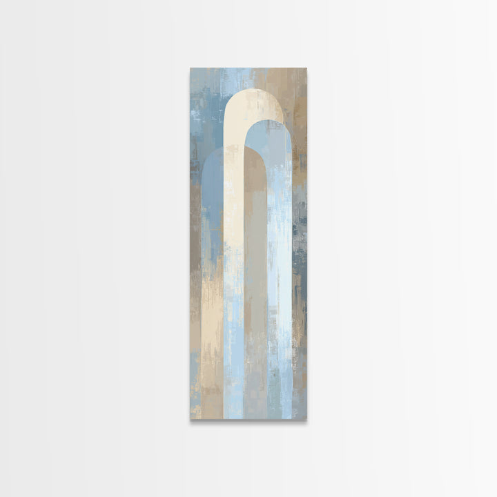 Light Scandinavian Abstract Arches Framed Canvas Print, Dental Office Art, Dental Assistant, Office Decor, Abstract Art, Calm, DOA-1x3-53