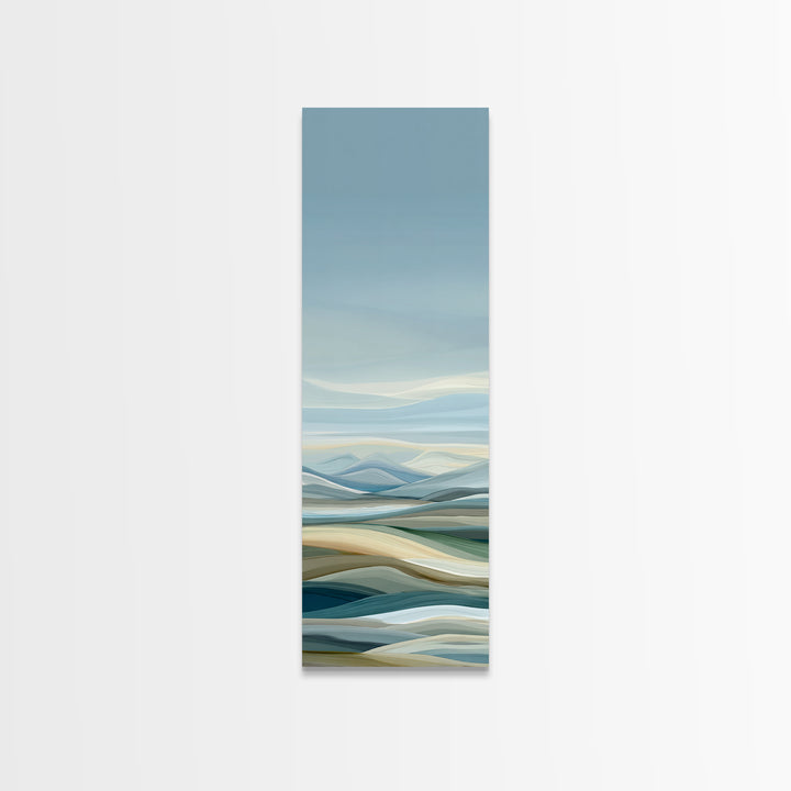 Soft Gradient Sunrise Canvas Print, Dental Office Art, Statement Artwork, Office Decor, Fine Art, Calm, Printable Wall Art, DOA-1x3-56