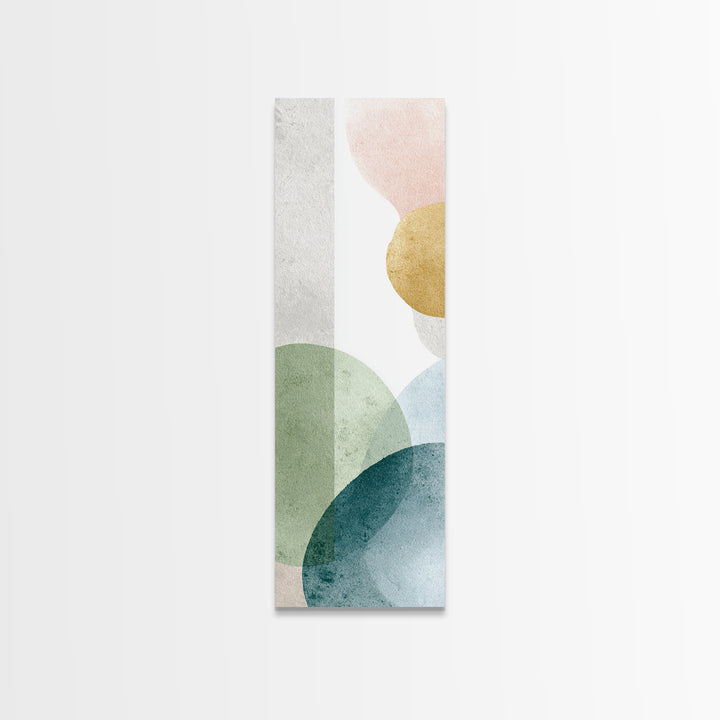Simple Rainbow Pastel Shapes for Children Canvas Print, Dental Office Art, Dental Decor, Office Decor, Fine Art, Calm, DOA-1x3-57