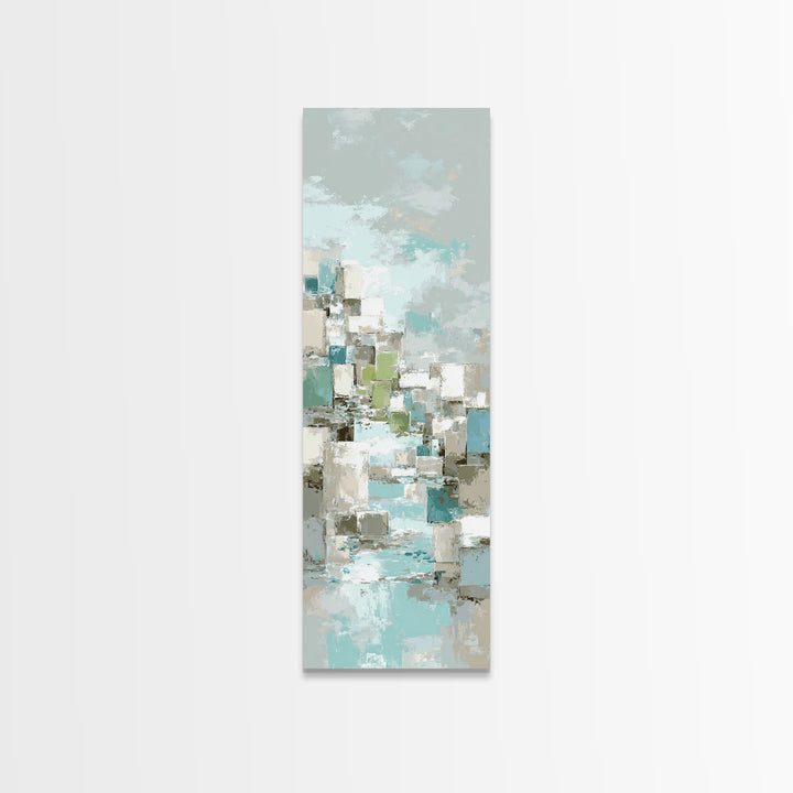 Clean Geometric Art Canvas Print, Dental Office Art, Luxury Decor, Office Decor, Abstract Art, Calm, Office Wall Art, DOA-1x3-68
