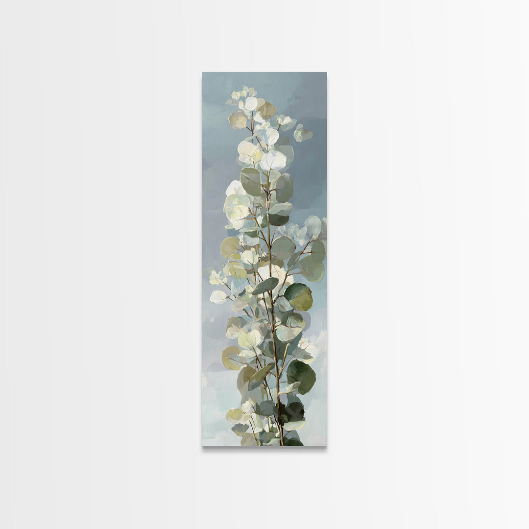 Soft Botanical Eucalyptus Print for Clean Atmosphere Canvas Print, Dental Office Art, Printable Wall Art, Office Decor, Calm, DOA-1x3-87