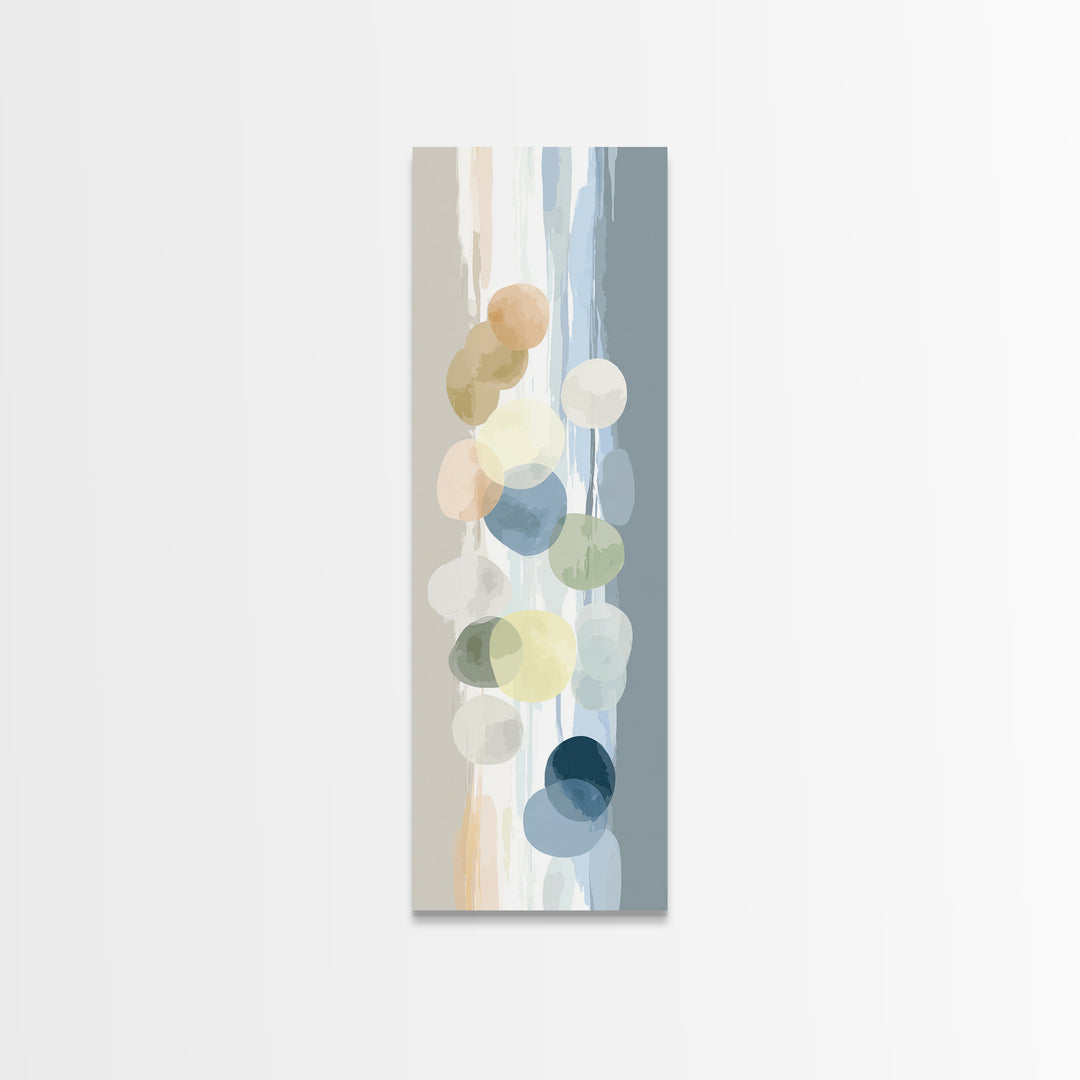Simple Rainbow Pastel Shapes for Children Canvas Print, Dental Office Art, Dental Decor, Office Decor, Abstract Art, Calm, DOA-1x3-9