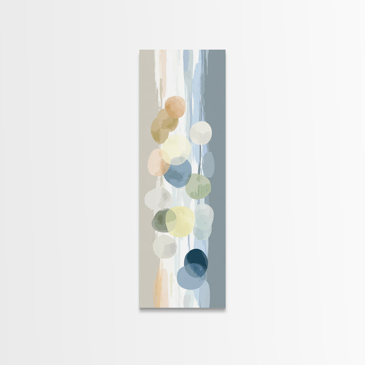Simple Rainbow Pastel Shapes for Children Canvas Print, Dental Office Art, Dental Decor, Office Decor, Abstract Art, Calm, DOA-1x3-9