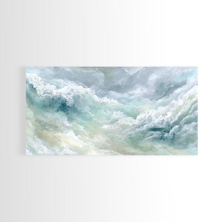 Calming Abstract Ocean Waves Canvas Print, Dental Office Art, Wall Decor, Office Decor, Fine Art, Calm, Contemporary Art, DOA-2x1-21
