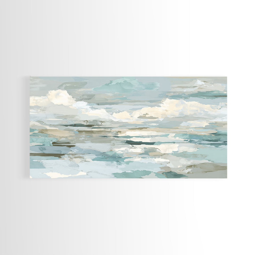 Clean Geometric Art Framed Canvas Print, Dental Office Art, Office Decor, Abstract Art, Calm, Room Decor Aesthetic, DOA-2x1-28