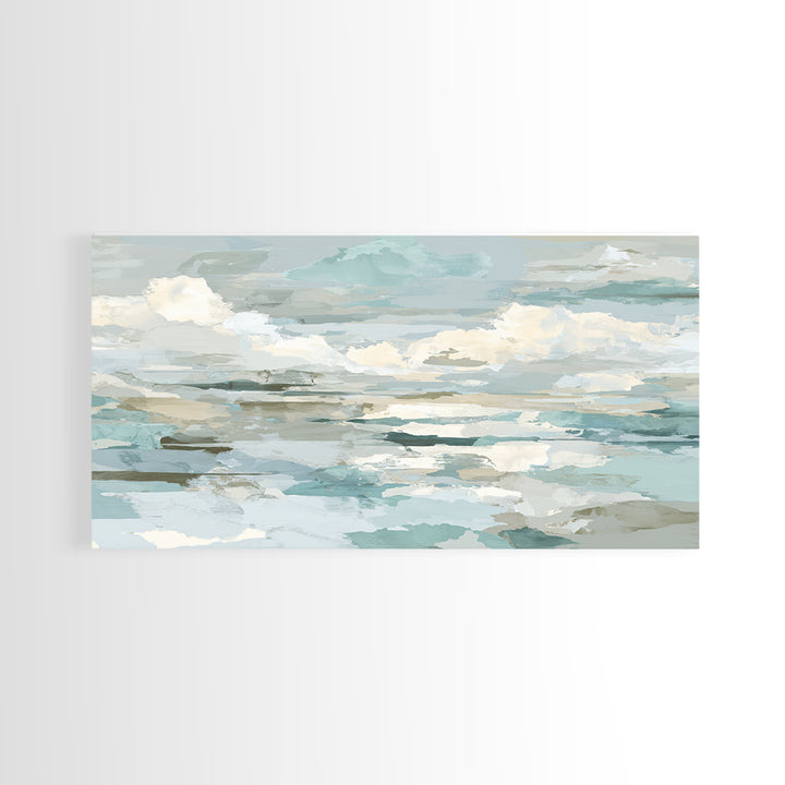 Clean Geometric Art Framed Canvas Print, Dental Office Art, Office Decor, Abstract Art, Calm, Room Decor Aesthetic, DOA-2x1-28