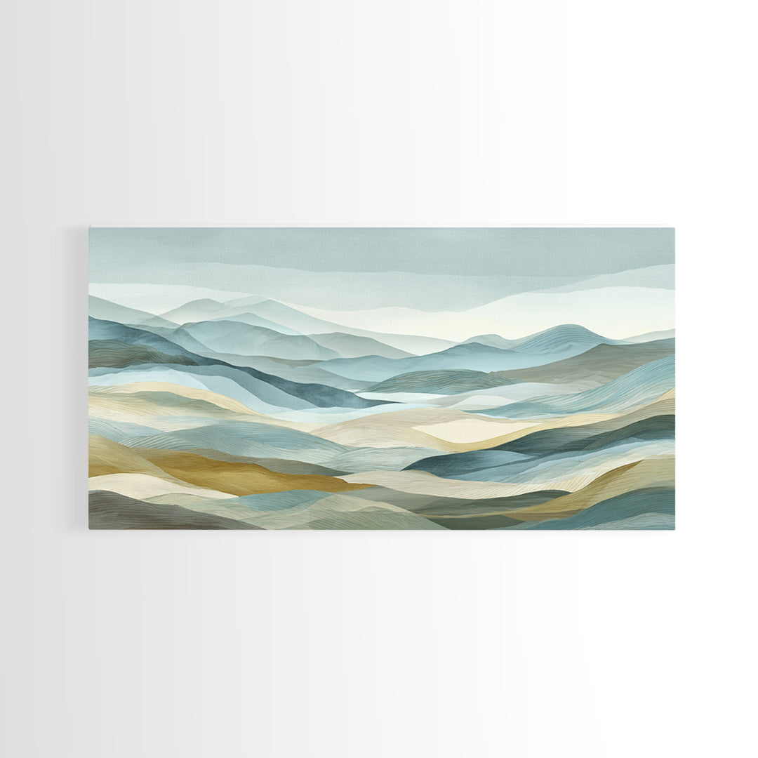 Clean Geometric Art Canvas Print, Dental Office Art, Statement Artwork, Office Decor, Fine Art, Calm, Printable Wall Art, DOA-2x1-4