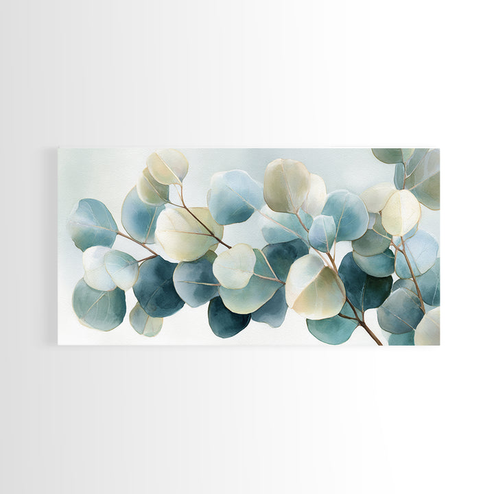 Soft Botanical Eucalyptus Print for Clean Atmosphere Canvas Print, Dental Office Art, Office Wall Art, Office Decor, Calm, DOA-2x1-47